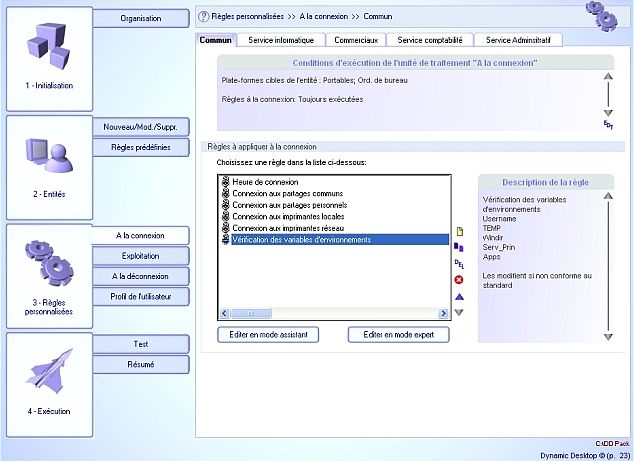 Exemple de Tâches de connexion