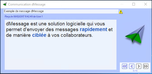 dMessage - Fenêtre de réception