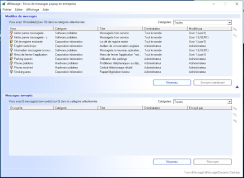 dMessage - Console d'envoi de messages